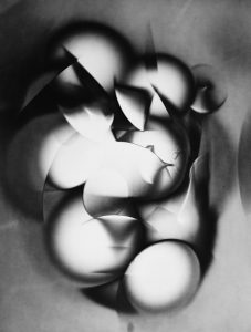 Silver gelatin darkroom print created by Michael jackson using the Luminogram process