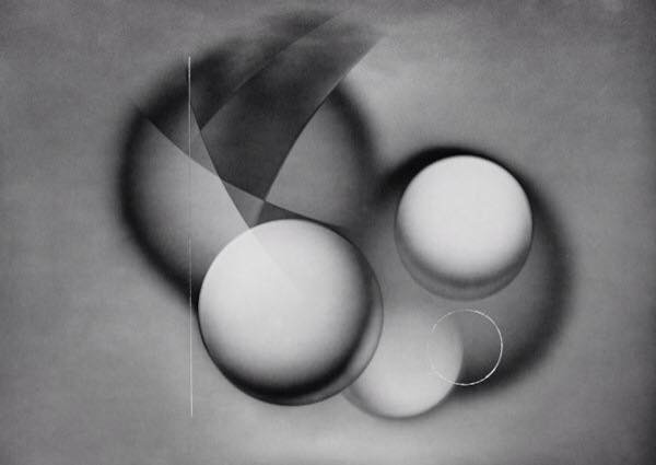 Silver gelatin darkroom print created by Michael jackson using the Luminogram process