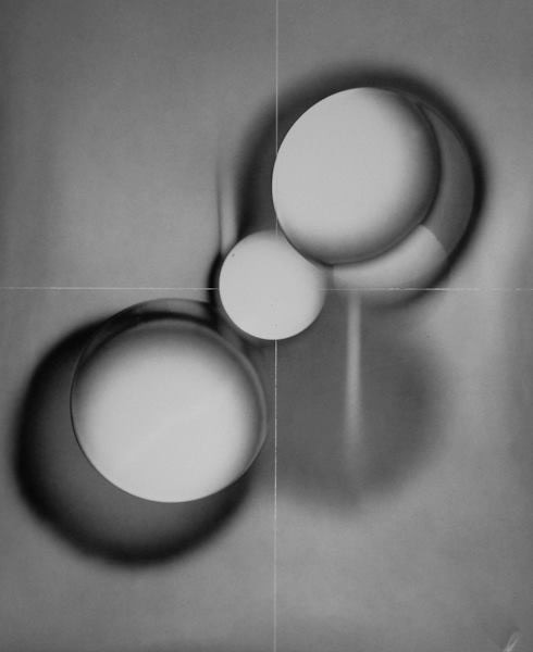 Silver gelatin darkroom print created by Michael jackson using the Luminogram process