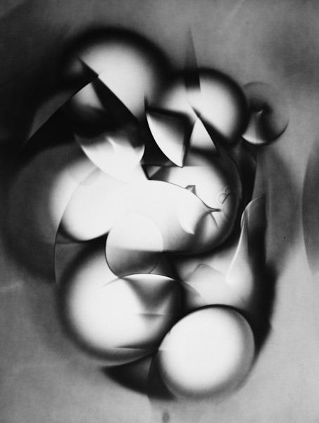 Silver gelatin darkroom print created by Michael jackson using the Luminogram process