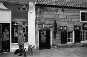 Black and white image of Whitby shot on ILFORD flim