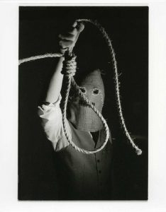 BAW image of an executioner holding a noose by B Donnelly