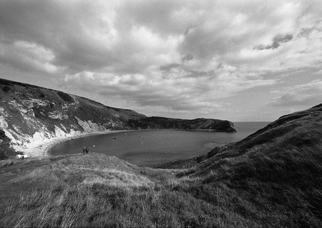 Lulworth Cove shot on HP5+ Black and white film by Jason Avery