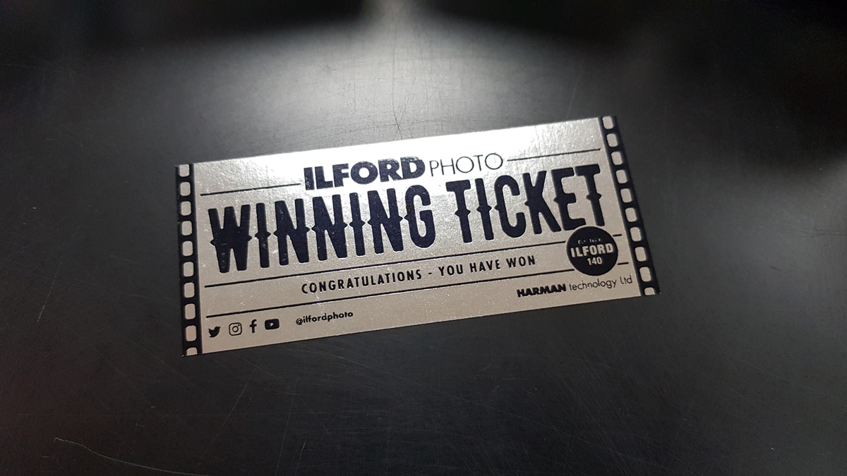 ilford photo 140 year Silver Winning ticket