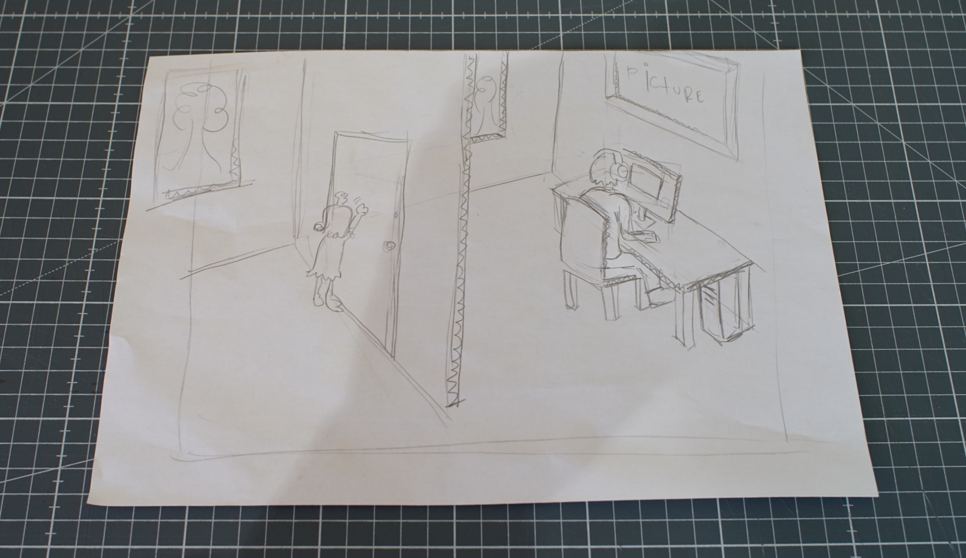 Sketch of scene