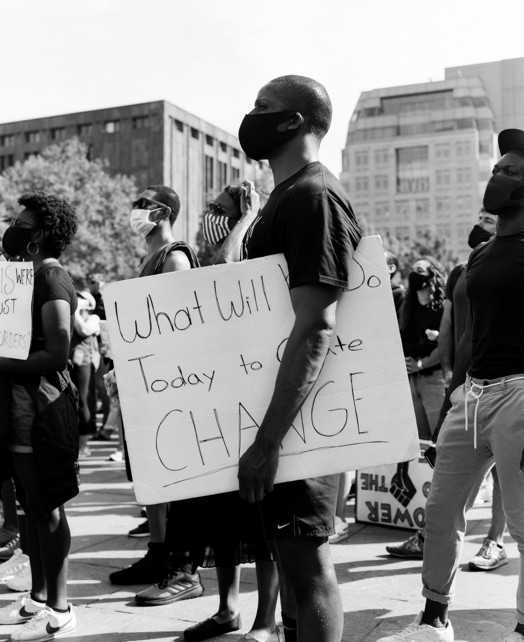 Art and Activism shot on ILFORD Delta 100 with Mamiya RB67 in Manhattan, NYC ©Kevin Claiborne