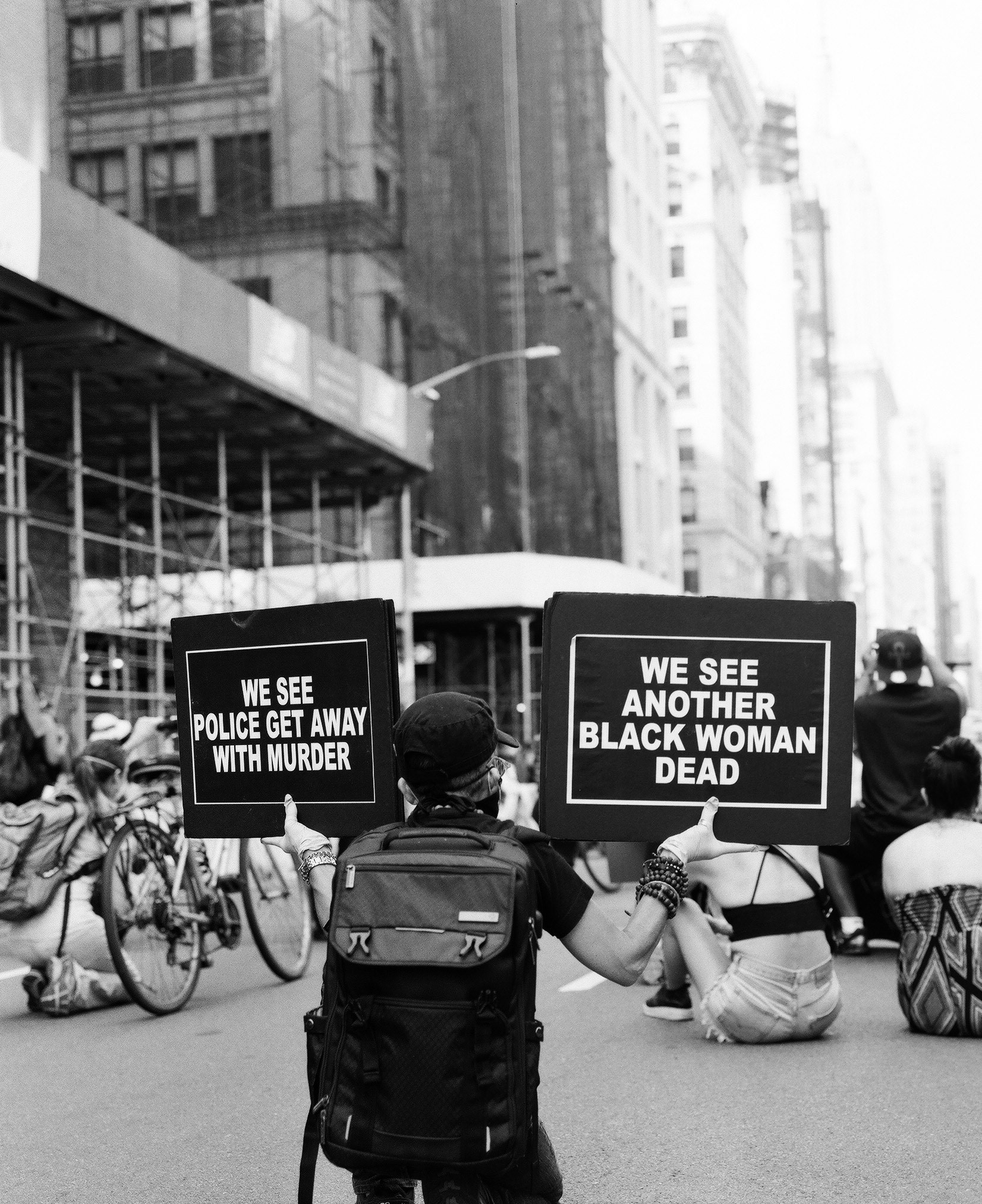 Art and Activism shot on ILFORD Delta 100 with Mamiya RB67 in Manhattan, NYC ©Kevin Claiborne