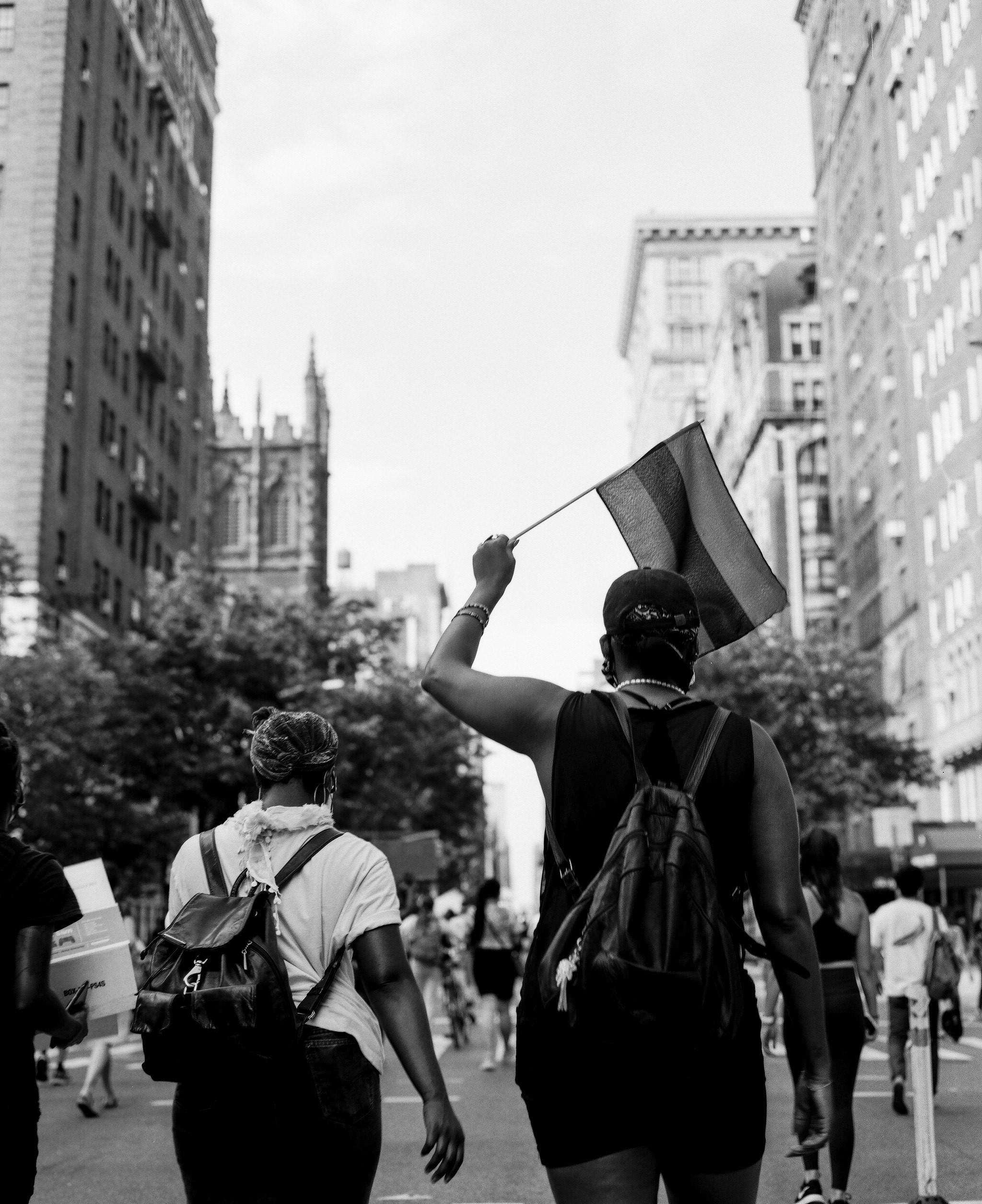 Art and Activism shot on ILFORD Delta 100 with Mamiya RB67 in Manhattan, NYC ©Kevin Claiborne