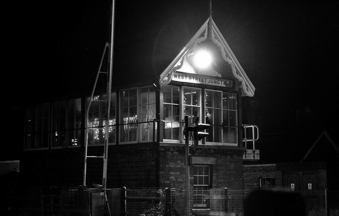 @JohnScarbro1 Junction Box. @ILFORDPhoto FP4+ Minolta 505si #believeinfilm #filmphotography #blackandwhitephotography #analogphotography #ilfordphoto #fridayfavourites #nighttime #ishootfilm