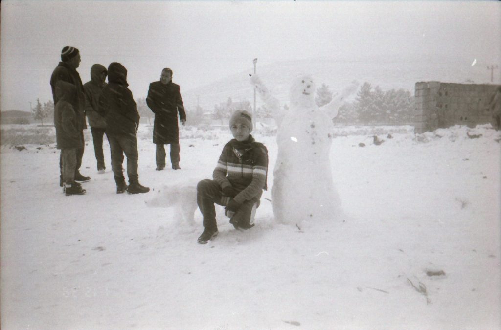 Photo by Ceylan she is 14 Years old from Qamishlo Syria (Playing with snow outside ) 3 ilford Pan 400