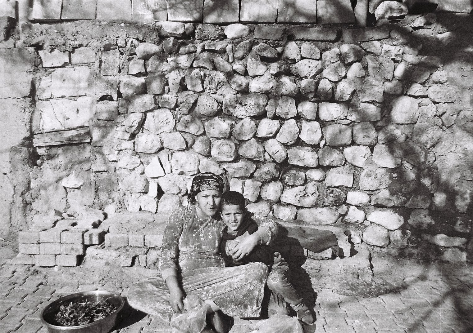 Photo by Menal she is 12 years old from Kobani ( Photo of her Monther and young brother ) ilford Pan 400