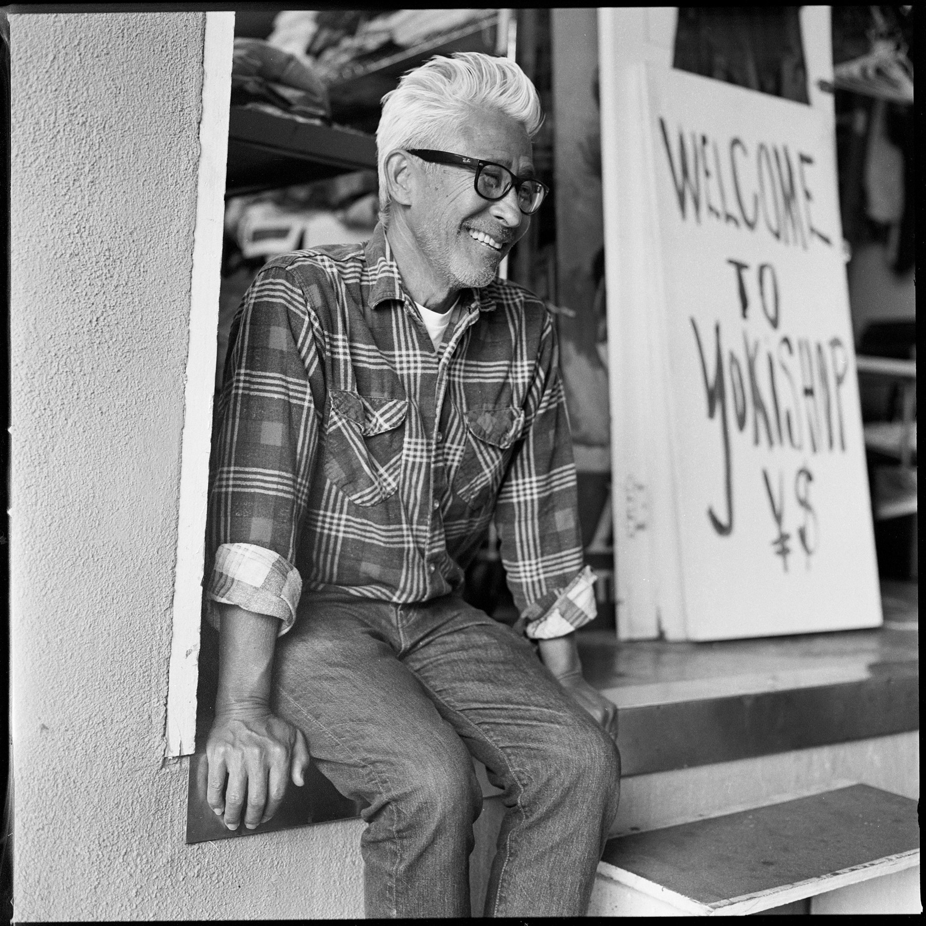 Portrait of Yoki by Brett Hillyard on ILFORD black and white HP5+ Film