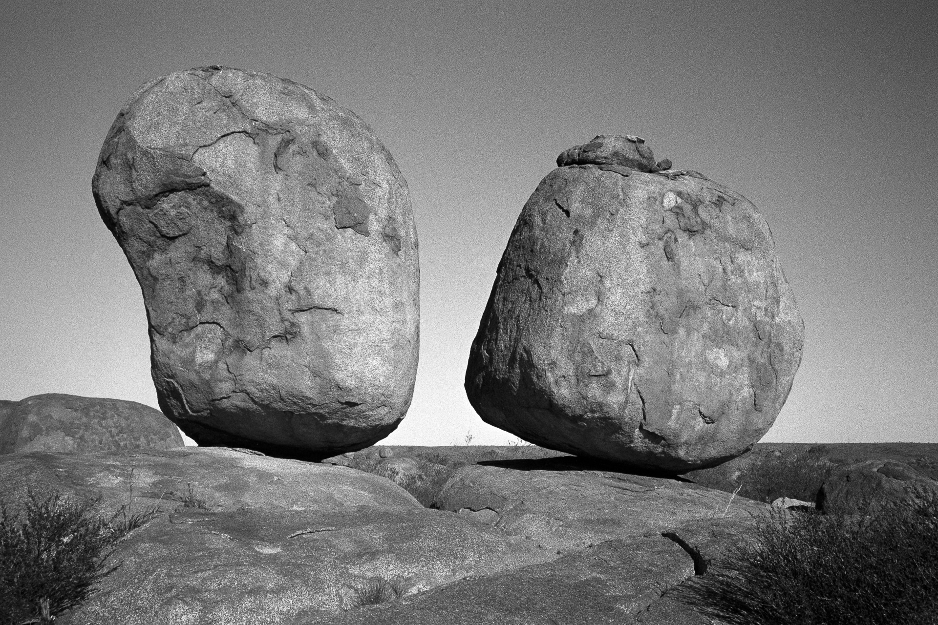 Devils Marbles, Australia. For this weeks #ilfordphoto #fridayfavourites theme #shotondelta400 #believeinfilm #blackandwhitephotography