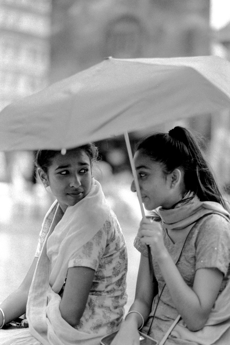 Black and white film image of Sikh remembrance day shot on ILFORD Delta 100 film by Simon King