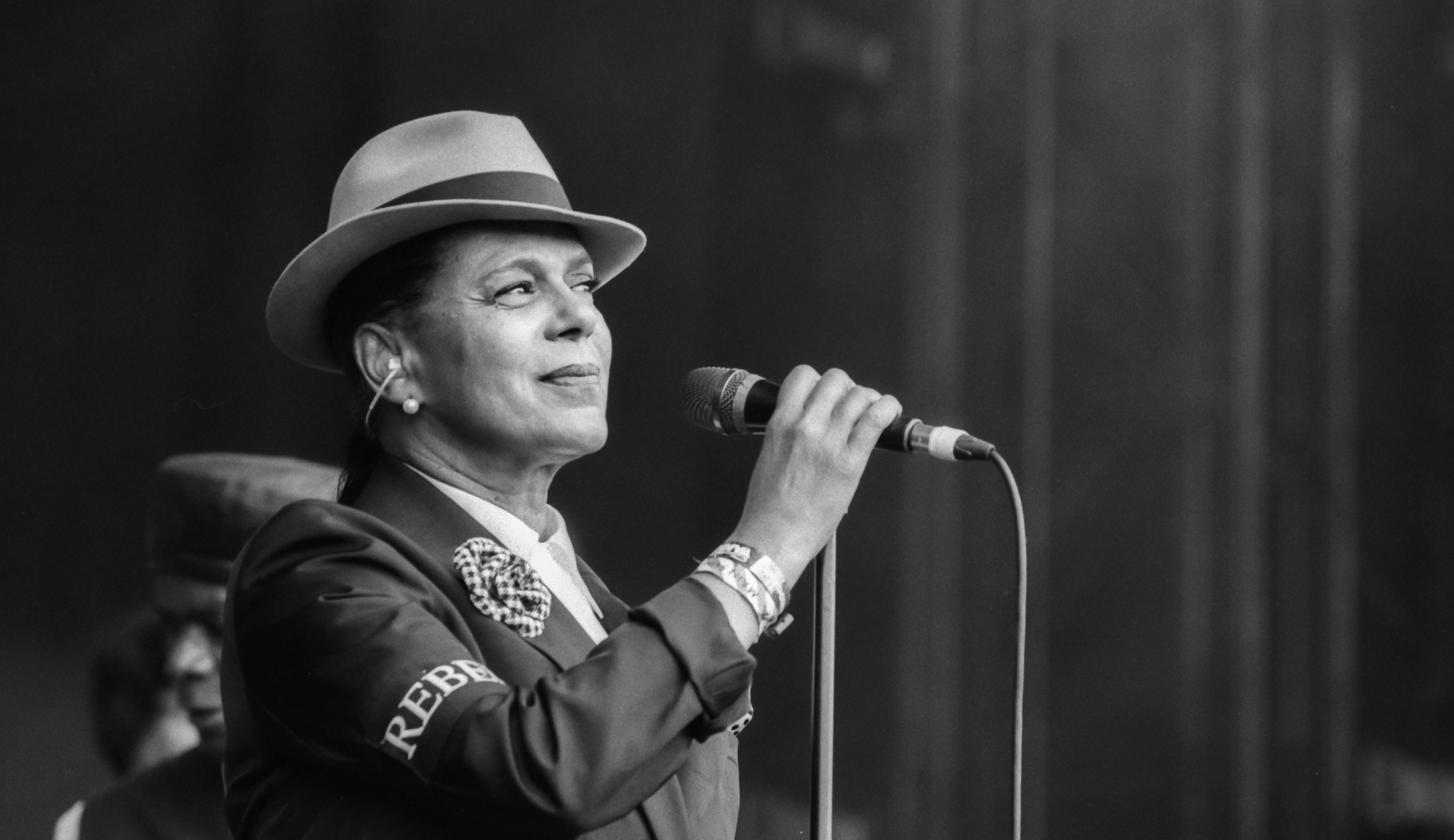 <JohnWhitmore_InFocus_3.jpg> Pauline Black, The Selecter - Godiva Festival 2019 - Ilford FP4 EI800 - Nikon FM3A