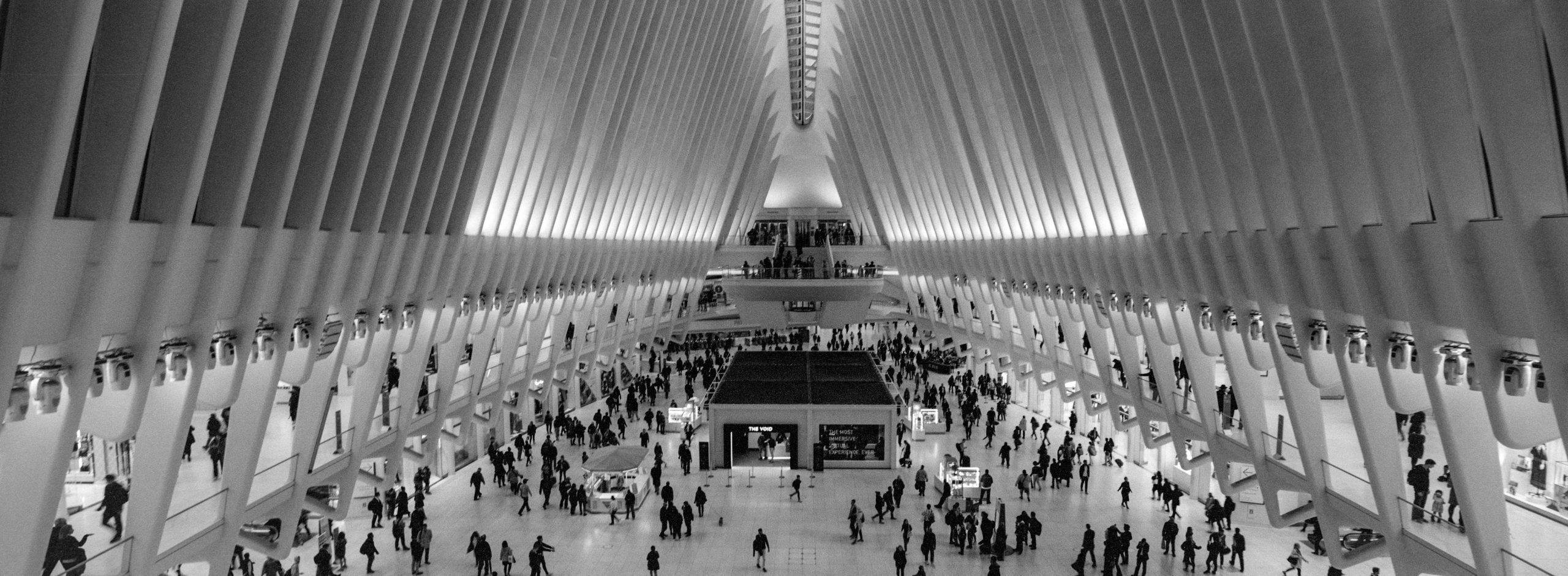 @vphill The Oculus (New York City) Fujifilm TX-1 (xpan) / 30mm f5.6 / Ilford HP5+ #ilfordphoto #fridayfavourites #panoramic