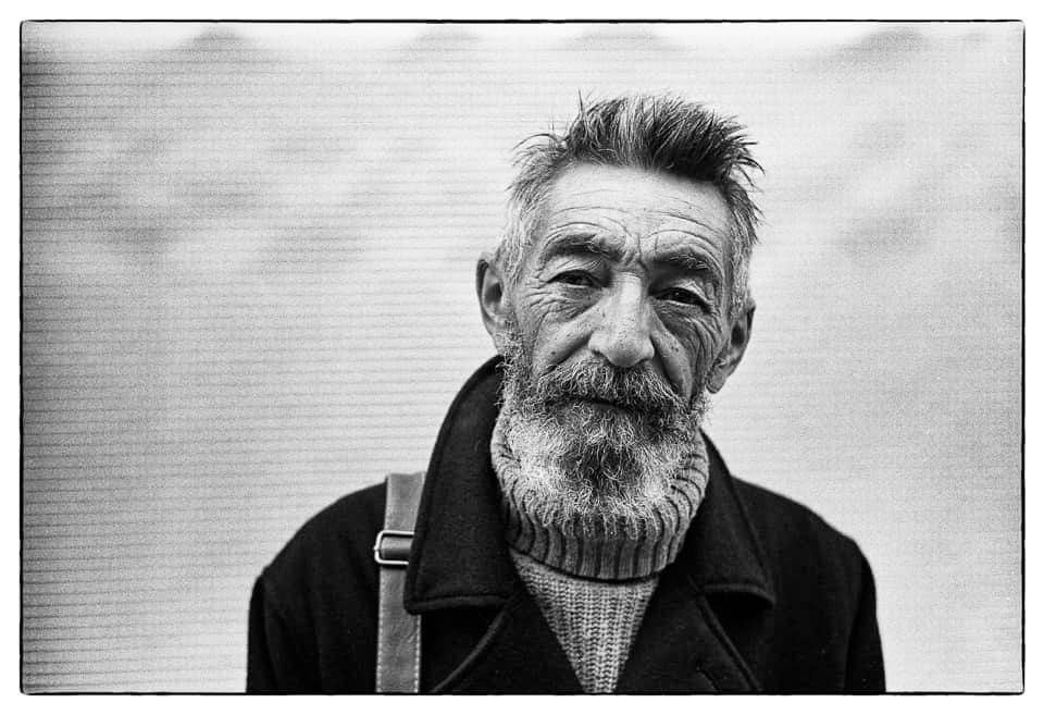 Street portrait of a man in Cardiff