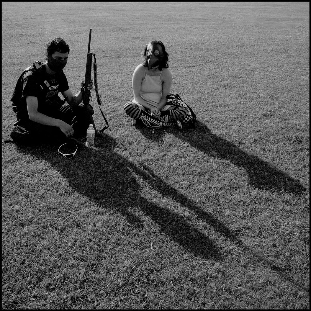 Social Distancing in place at a BLM rally. Tulsa, OK. Ilford Delta 400.