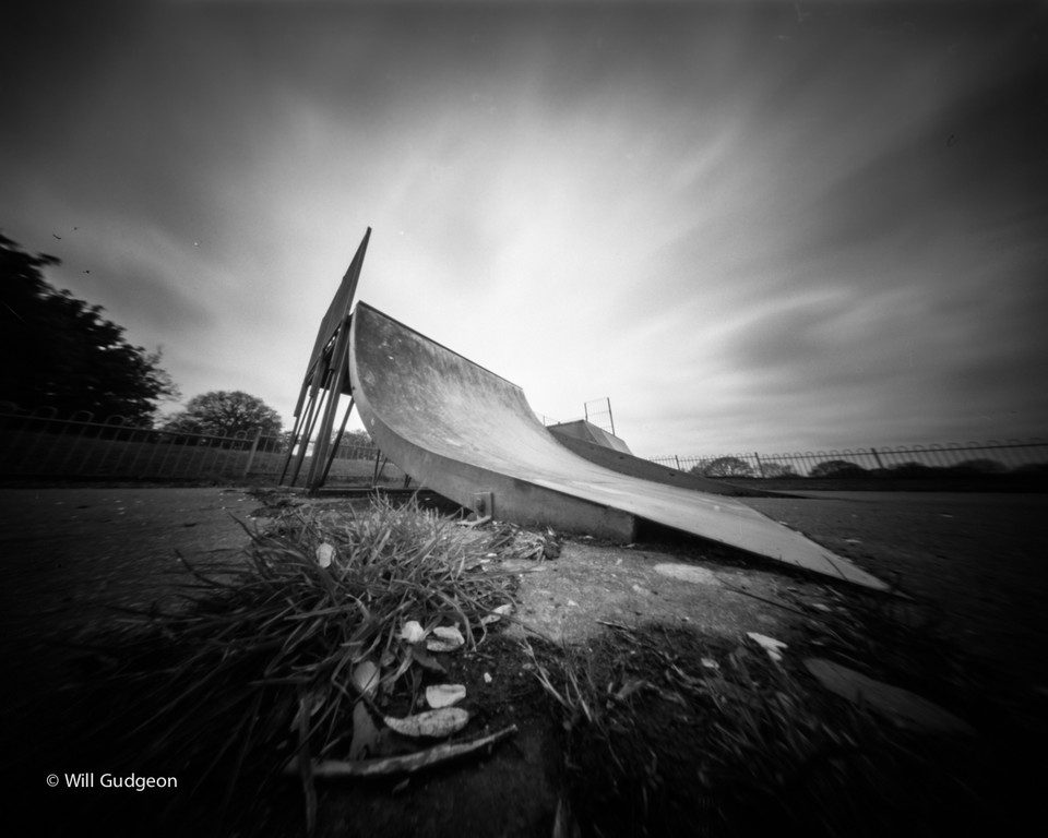 @willgudgeon · Apr 29 Ready to launch Skate ramp Zero Image 4x5 pinhole camera Ilford Delta 100 film #pinhole #ilfordphoto #fridayfavourites #ffpinhole @ILFORDPhoto