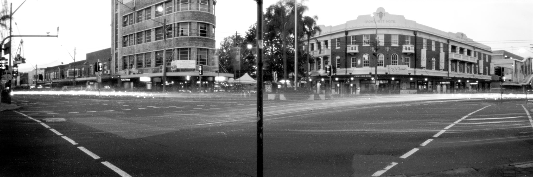 Replying to @ILFORDPhoto Crows Nest Crossroads at Dusk 19min Terrapin Kaiju Pinhole exposure April 2021 #fp4 #ilfordphoto #fridayfavourites #ffpinhole @ILFORDPhoto #ilovesydney #shootfilmbenice #believeinfilm #filmphotography