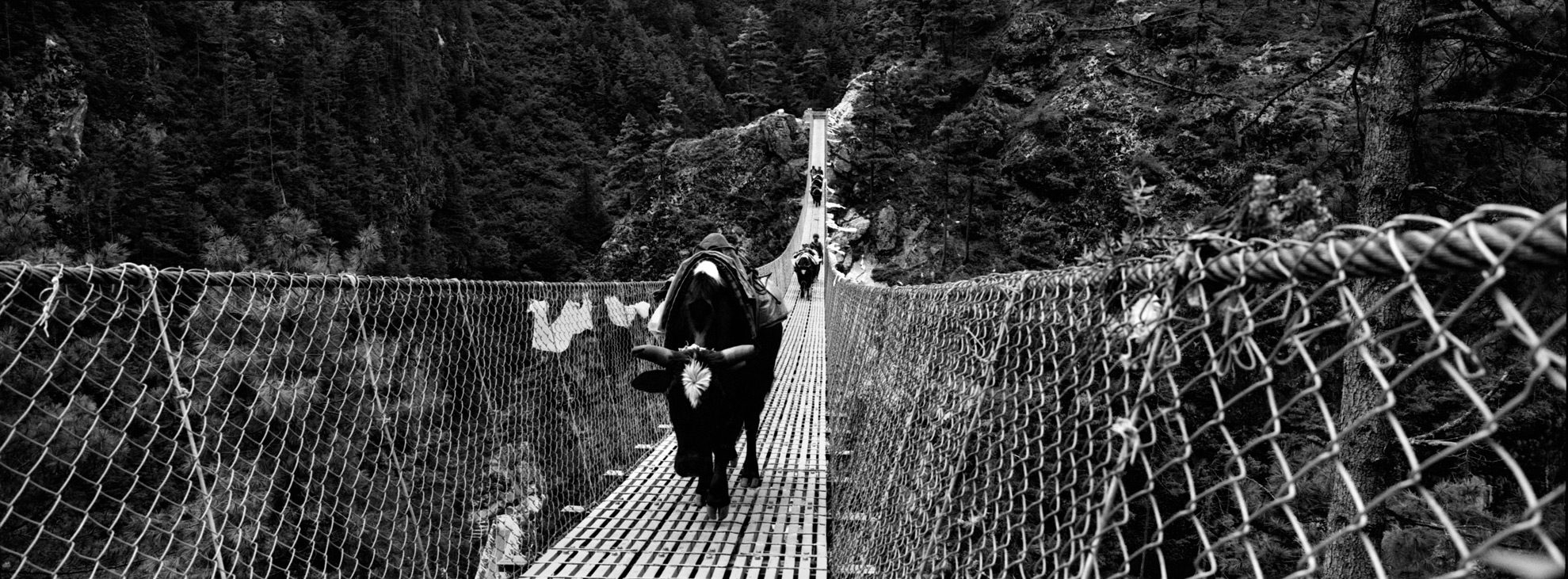 Hillary Bridge over the Dudh River on the way to Namche Bazar, f = 11, exp = 1 / 125s