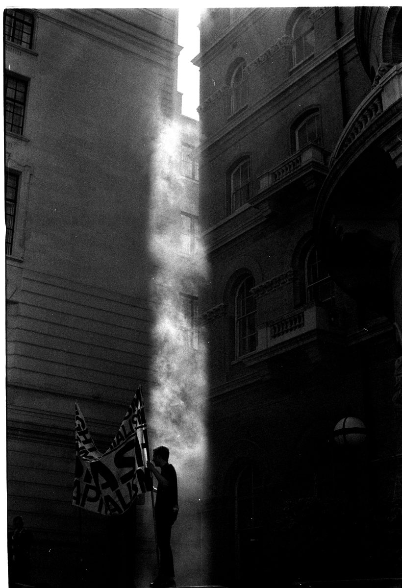 Exposed for the column of light, the other elements of the scene don't need to be brought out or suppressed; they simply exist as context to that light. Kentmere 400 - Simon King