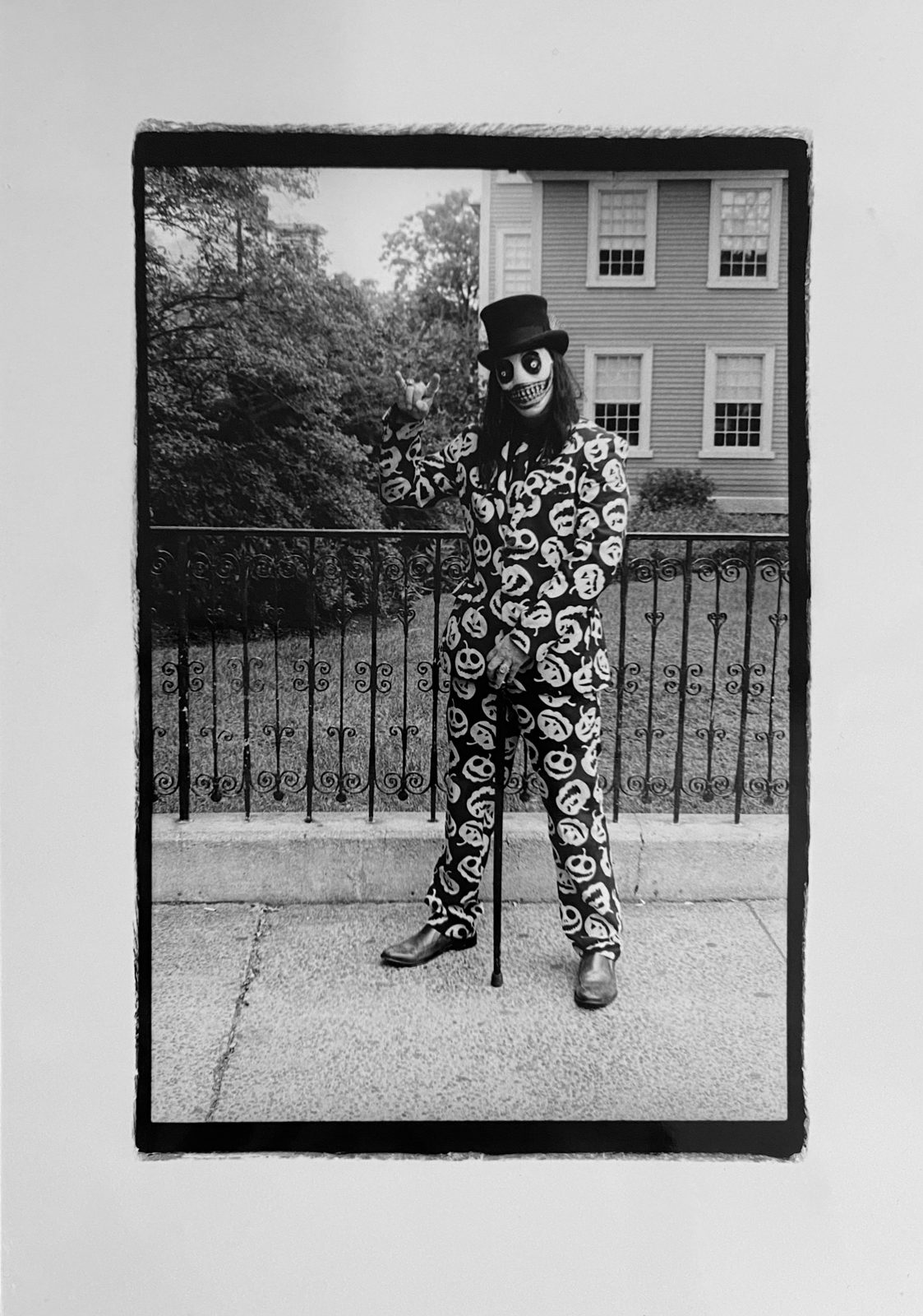 “halloween-suit-guy”-local-character shot on ILFORD HP5 plus film by Jessica Martinea