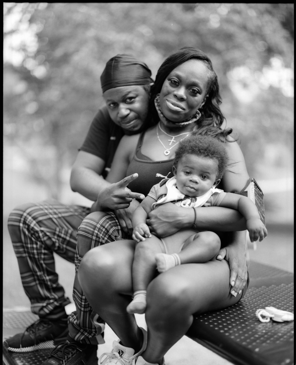 Family in park by Rita Harper on medium format ILFORD film