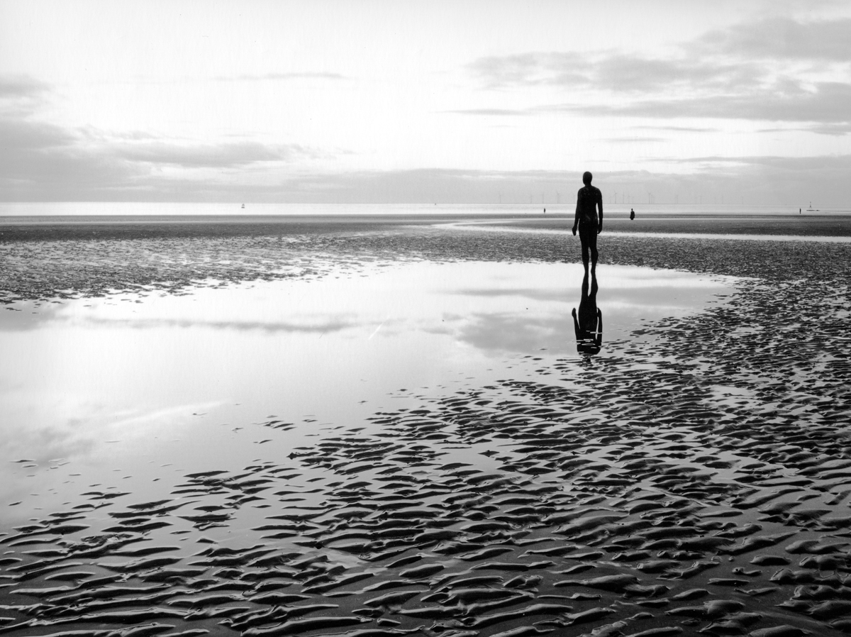 print-2014-03-021.jpg Another Place - Crosby beach, 2014. Ilford Delta 100, Hasselblad 500C/M, Multigrade FB print.