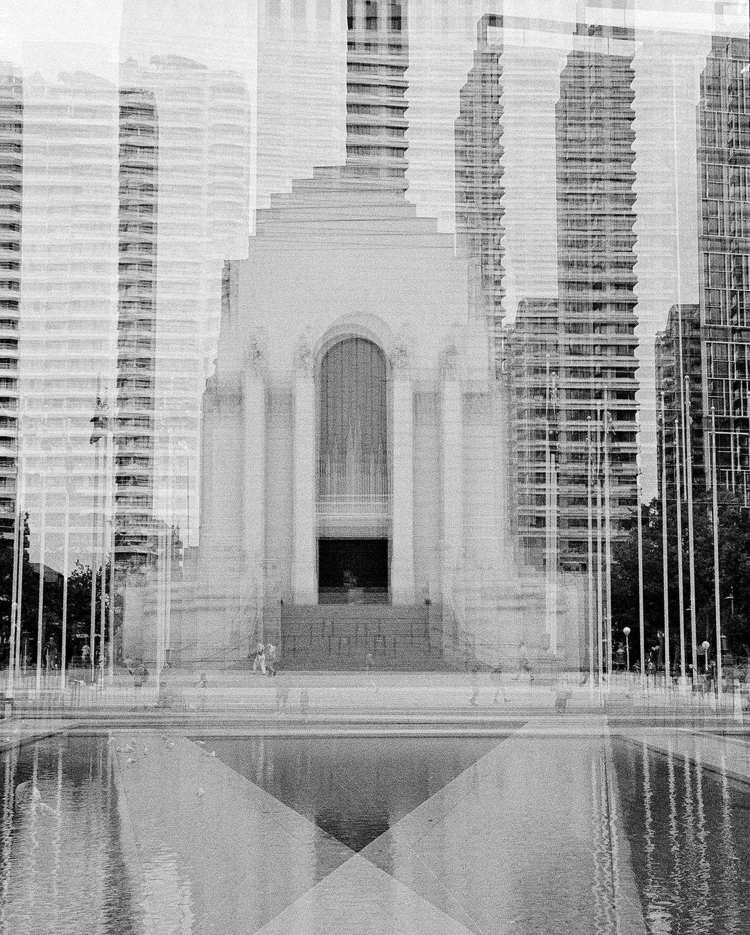  mattweddis Anzac Memorial, Hyde Park, Sydney (@anzac_memorial ). 4 image, in camera, multiple exposure on @ilfordphoto HP5 in 35mm. I’ve been enjoying the incredible multiple exposures of @frankmachalowski and have been wanting to try to create some interesting multiple exposures if my own. This is a first attempt. #anzacmemorialhydeparksydney #anzacmemorial #hydeparksydney #sydney #australia #multipleexposure #ilford #ilfordphoto #fridayfavourites #anewstart #hp5plus #hp5 #iso400 #35mmfilm #35mm #blackandwhitephotography #multipleexposurephotography #filmphotography #photowalk