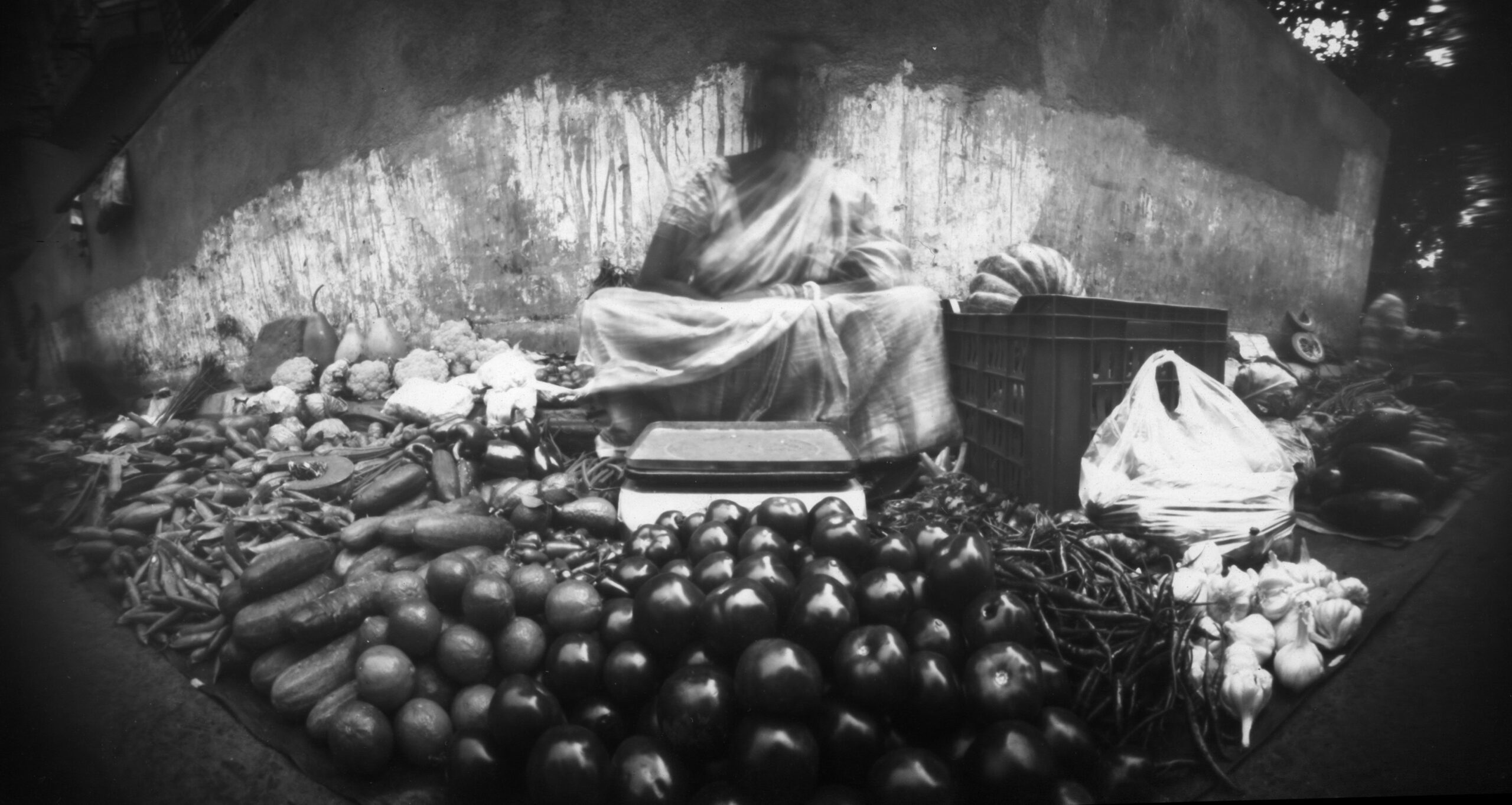 @midtonegrey First time doing street photography with a pinhole camera! #ilfordphoto #fridayfavourites #anewstart Photo from my local street market in Kolkata, India, made with a homemade #pinhole camera (f/175) and @ILFORDPhoto MG RC Pearl paper rated at ISO 6. Life in the slow lane Turtle