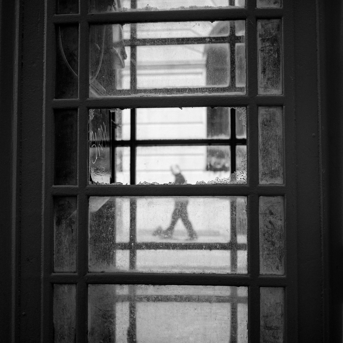 elephone Box. Taken on Rolleiflex Automat with HP5+ EI400 and Yellow Filter. Developed Ilfotec HC 1+31.