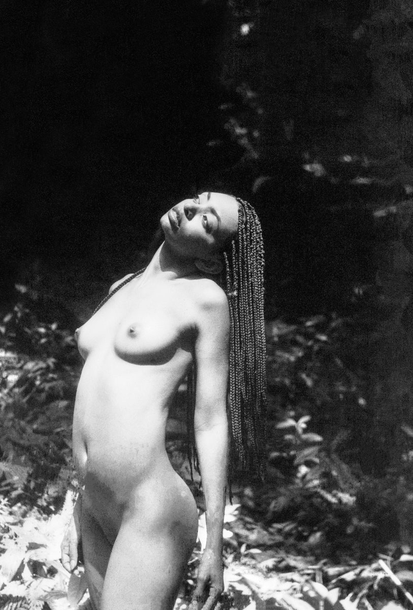 Nude women shot on black and white film