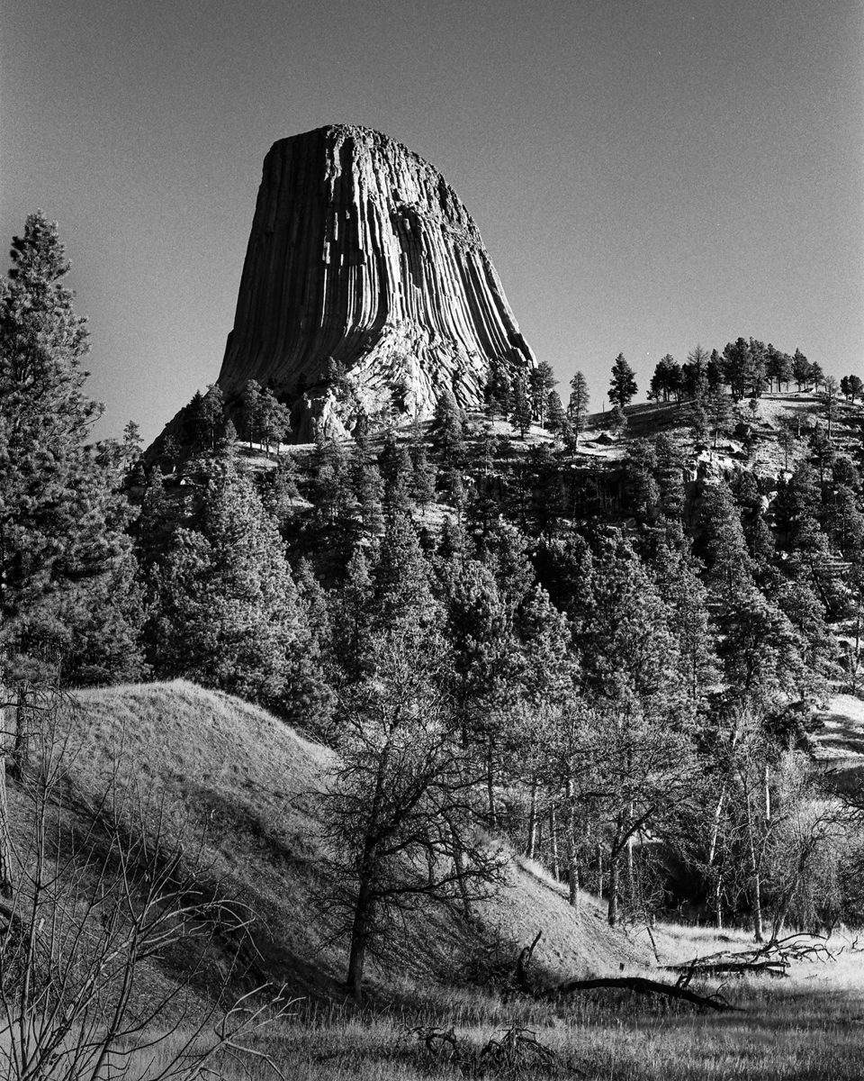 High contrast black and white landscape photography of the mountains