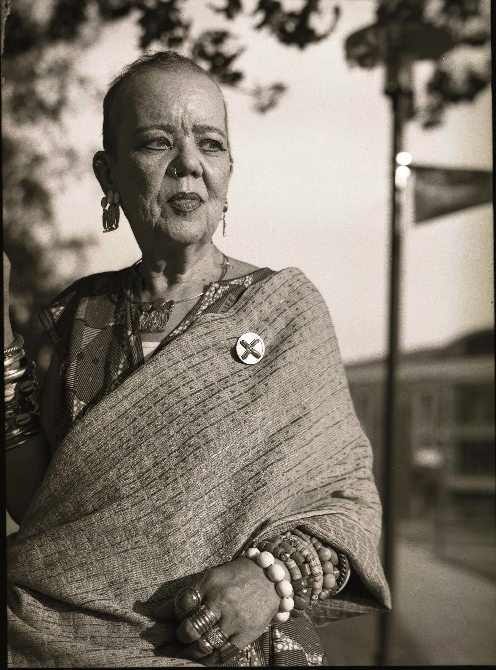 Black and white portrait of a woman