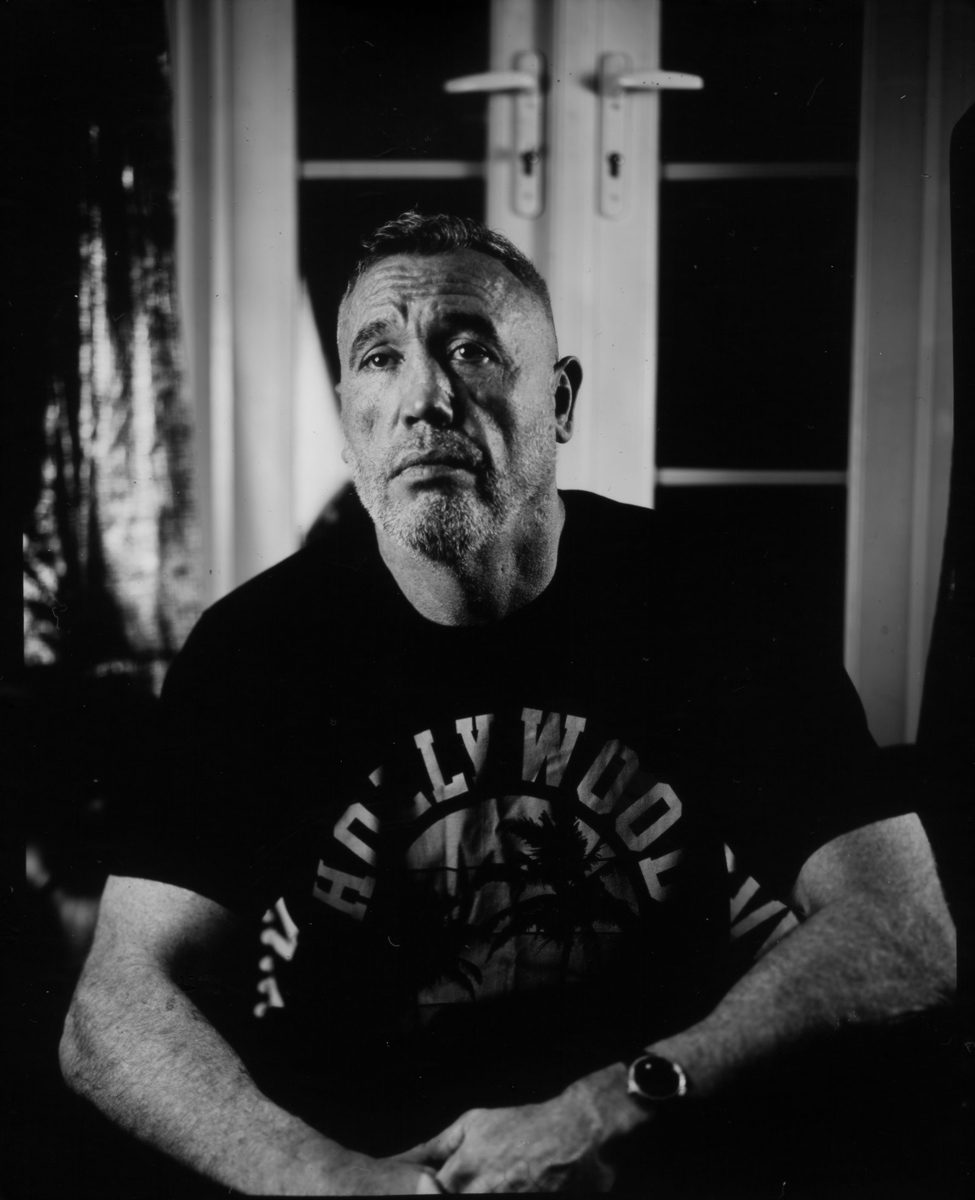 Black and white portrait of a man