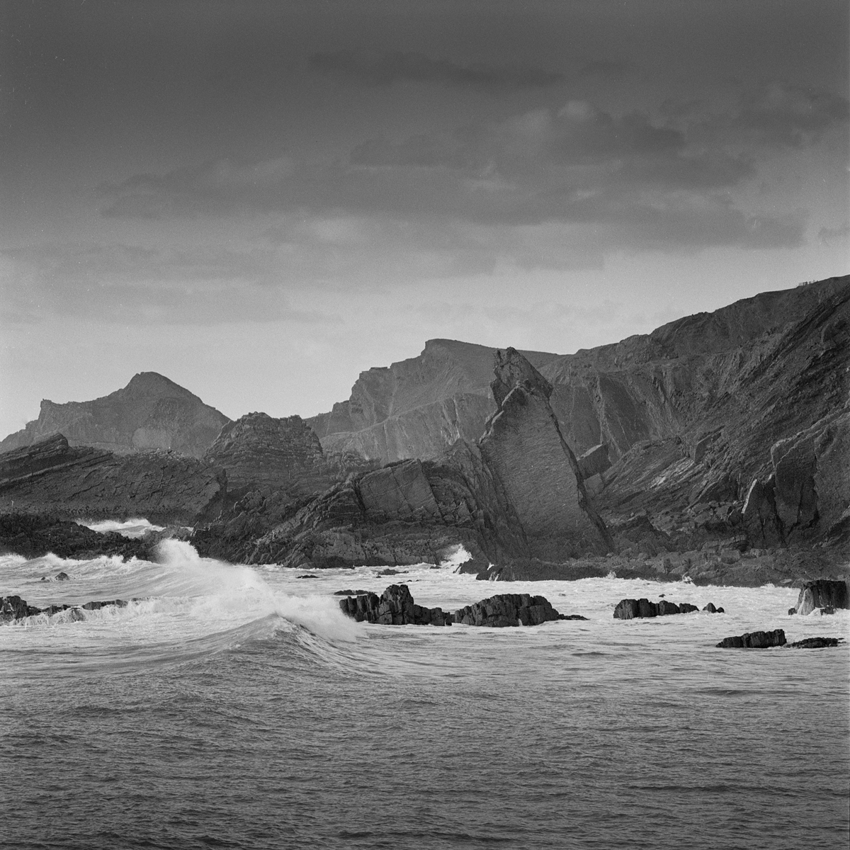 Landscape photography of mountains and the sea