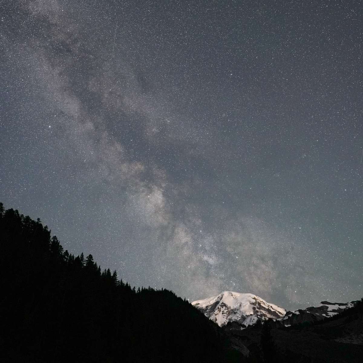 Colour photo of a night sky with stars