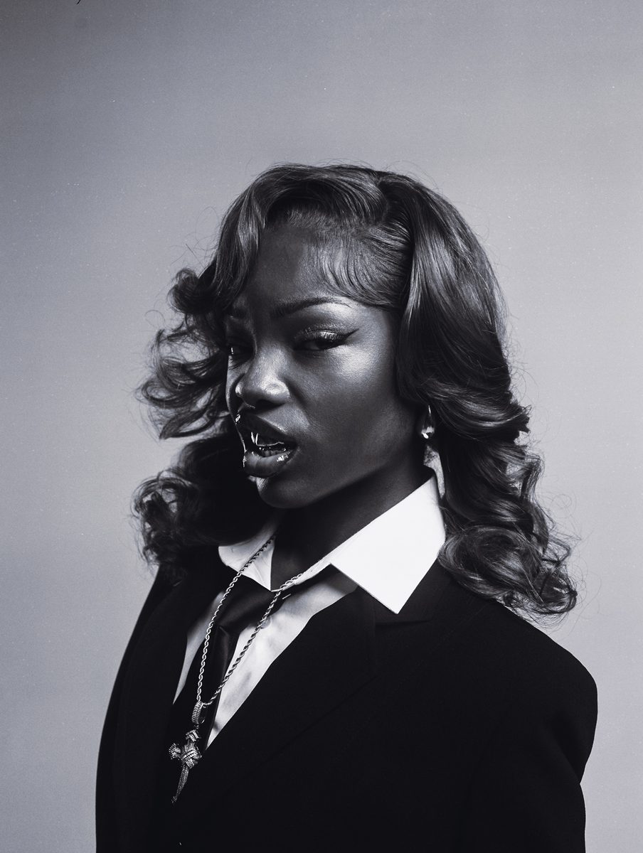 Black and white portrait of a black woman