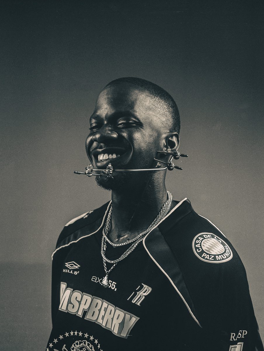 Black and white portrait of a black man