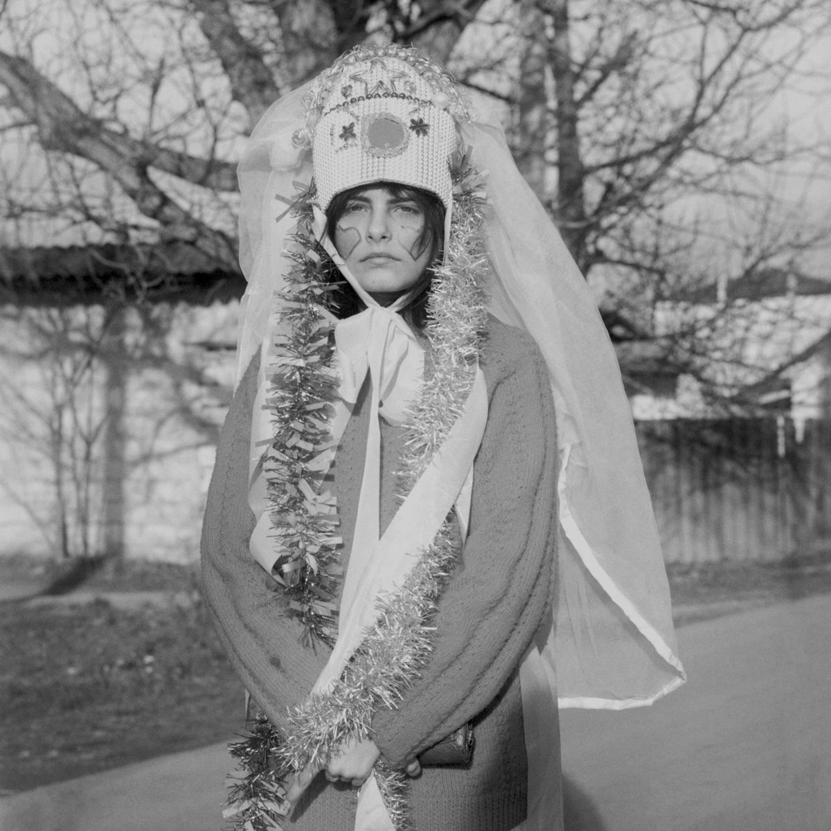 Black and white portrait of a woman