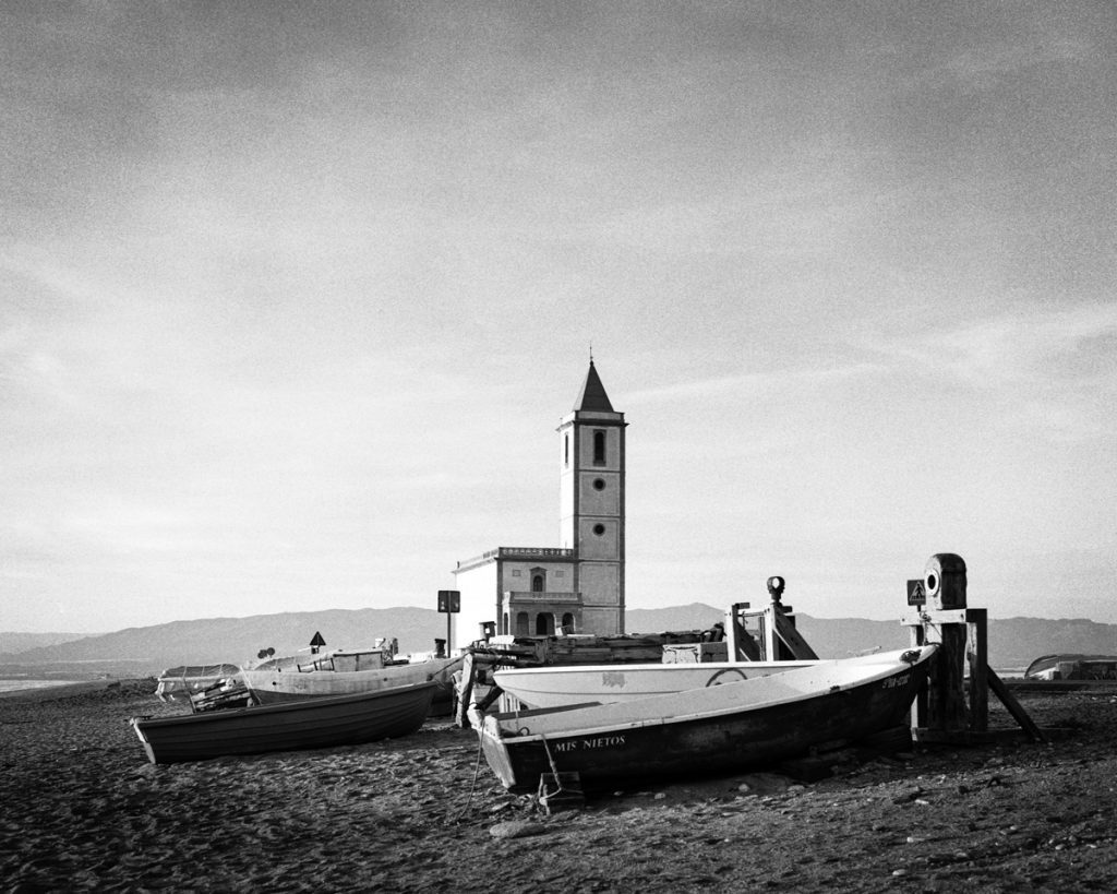 Black and white pictures of fishing boats