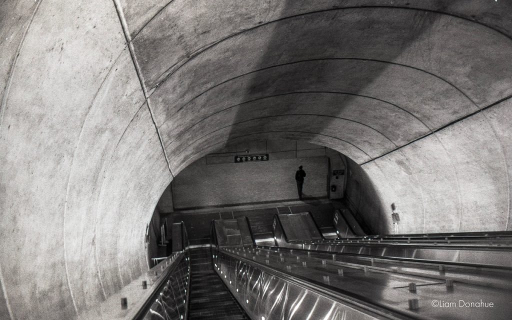 Black and white tunnel