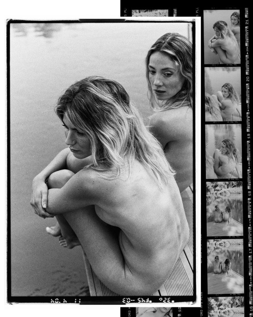 Naked woman contact sheet 