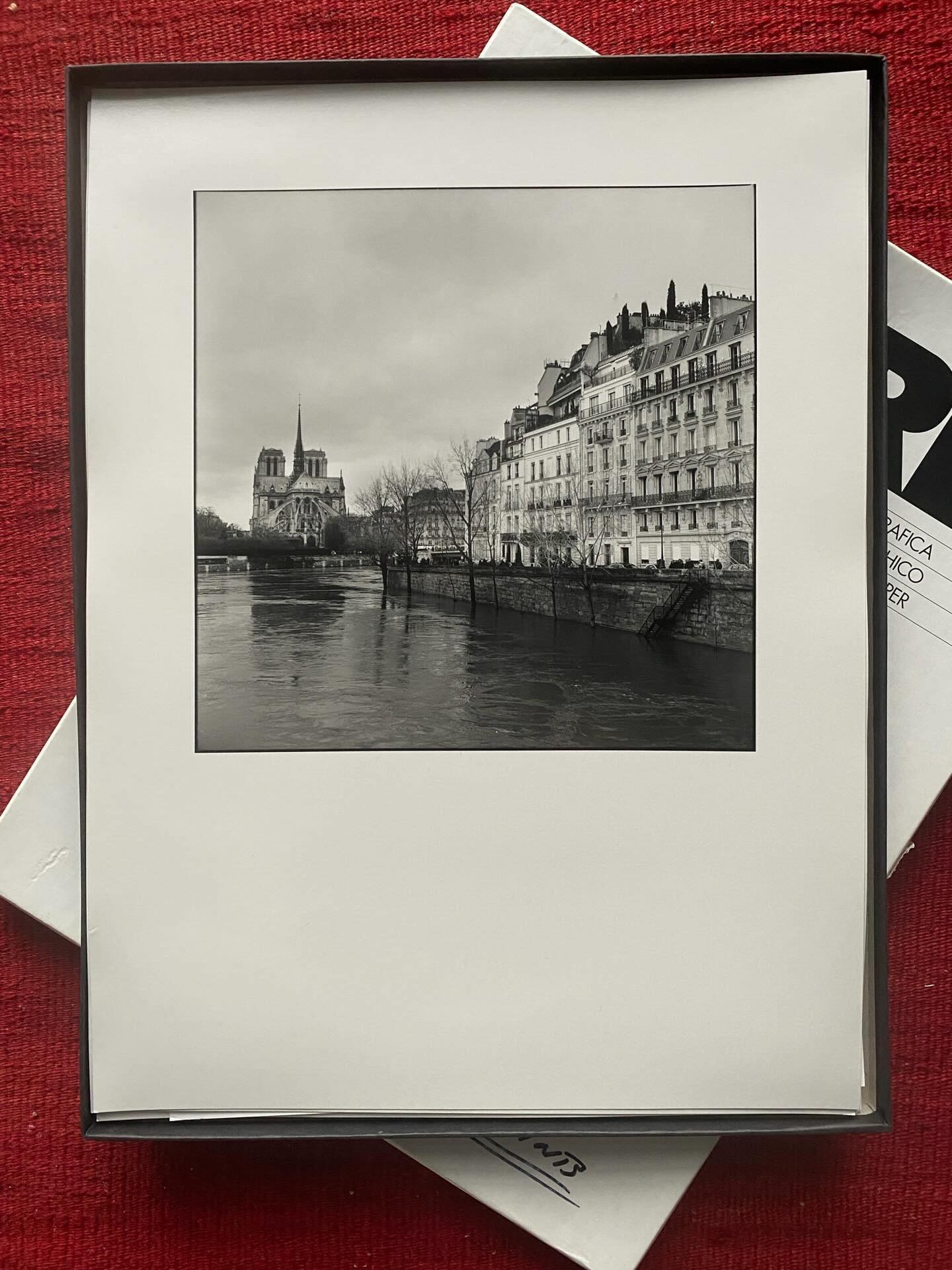 travelightilfordphoto 12/05/24 Notre Dame, Paris in the 2018 flood. Shot on a Rolleiflex 2.8f, splitgrade print on Ilford mgfb classic 12x16 paper. ilfordphoto #fridayfavourites