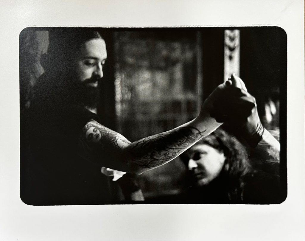 someone getting tattooed