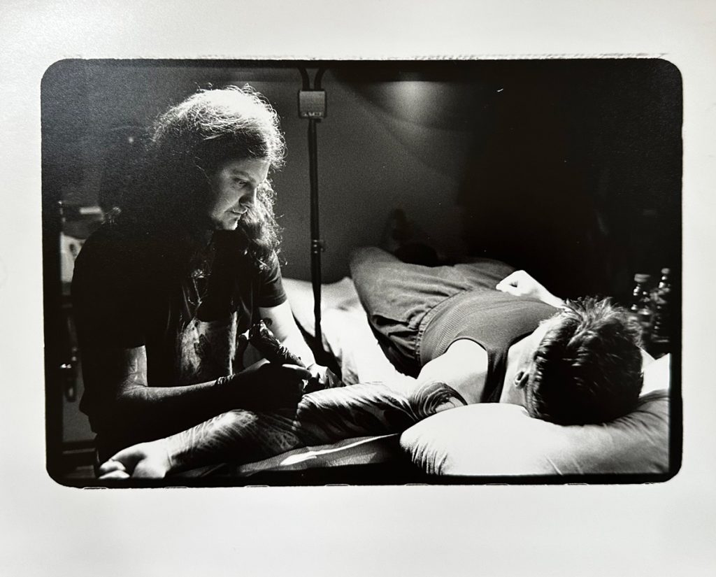 someone getting tattooed