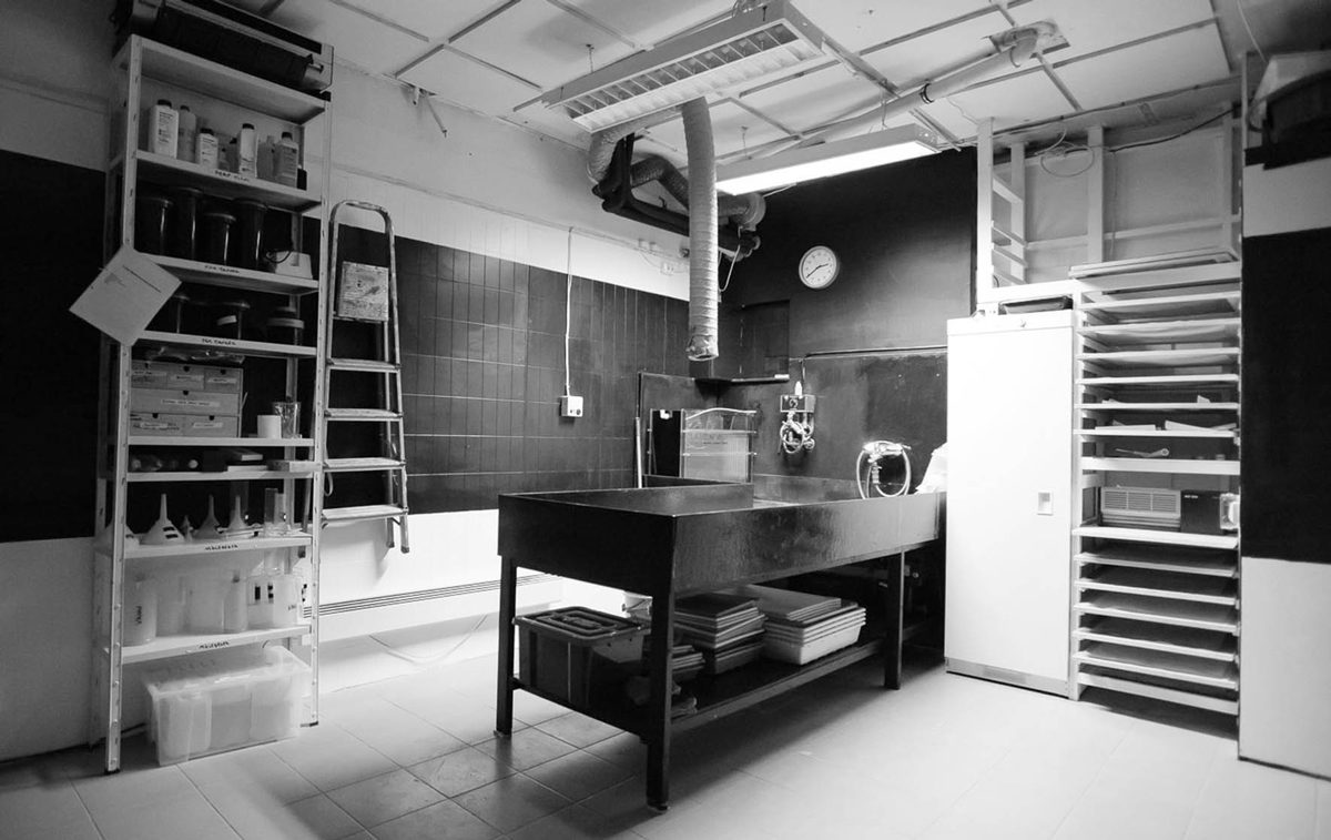 Sink area at Cyan Darkroom