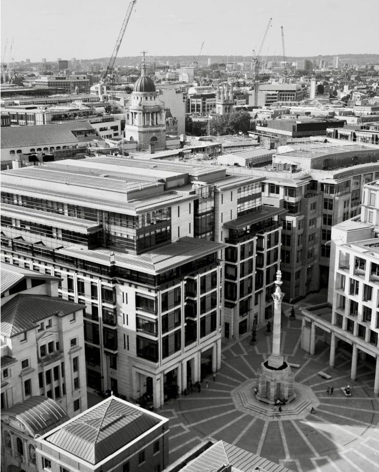 @krzyphotography.bsky.social Follow back Paternoster Square shot in Large Format from the dome of St Paul’s Cathedral, London. Ilford Delta 100 in 4x5 format Wista 45VX & Schneider Kreuznach APO Symmar 150mm f5.6 lens #filmphotography #shootfilm #photography #blackandwhitephotography #monochrome #bnw #largeformat #4x5 @ilfordphoto.com