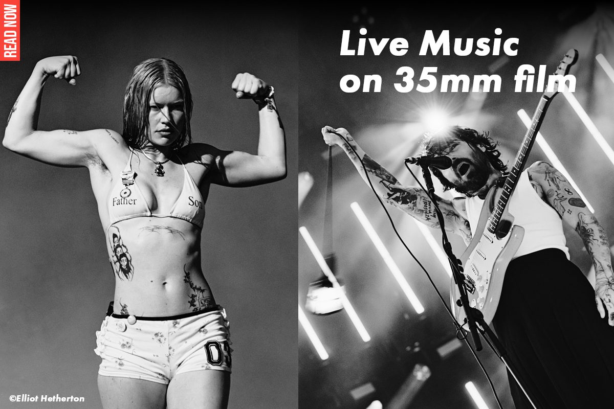 Hero banner showing images shot by Elliot Hetherton on black and white film